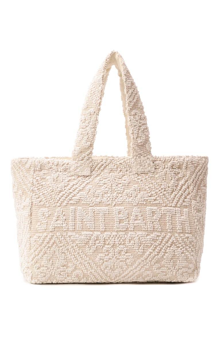 Женская сумка-тоут tufting MC2 SAINT BARTH кремового цвета, арт. STBA TUFTING BAG/01274H | Фото 1 (Материал: Текстиль; Размер: large; Автоматизация ТО: Проставлено; Автоматизация состава: Проставлено)