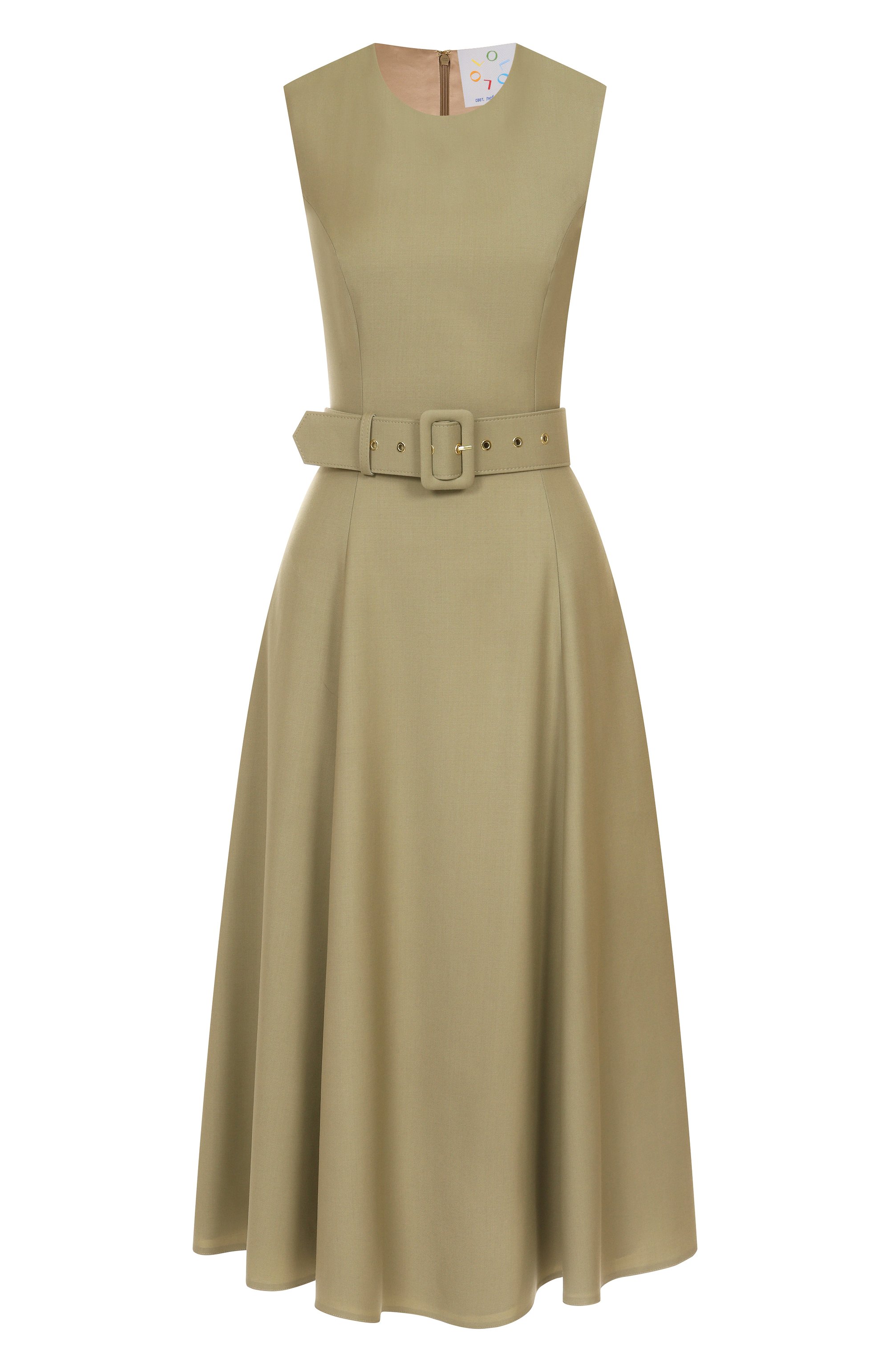 Шерстяное платье OLOLOL хаки цвета по цене 85000 руб., арт. OLD294B/2105.506/S25, фото 1 Шерстяное платье OLOLOL, арт. OLD294B/2105.506/S25, фото 1