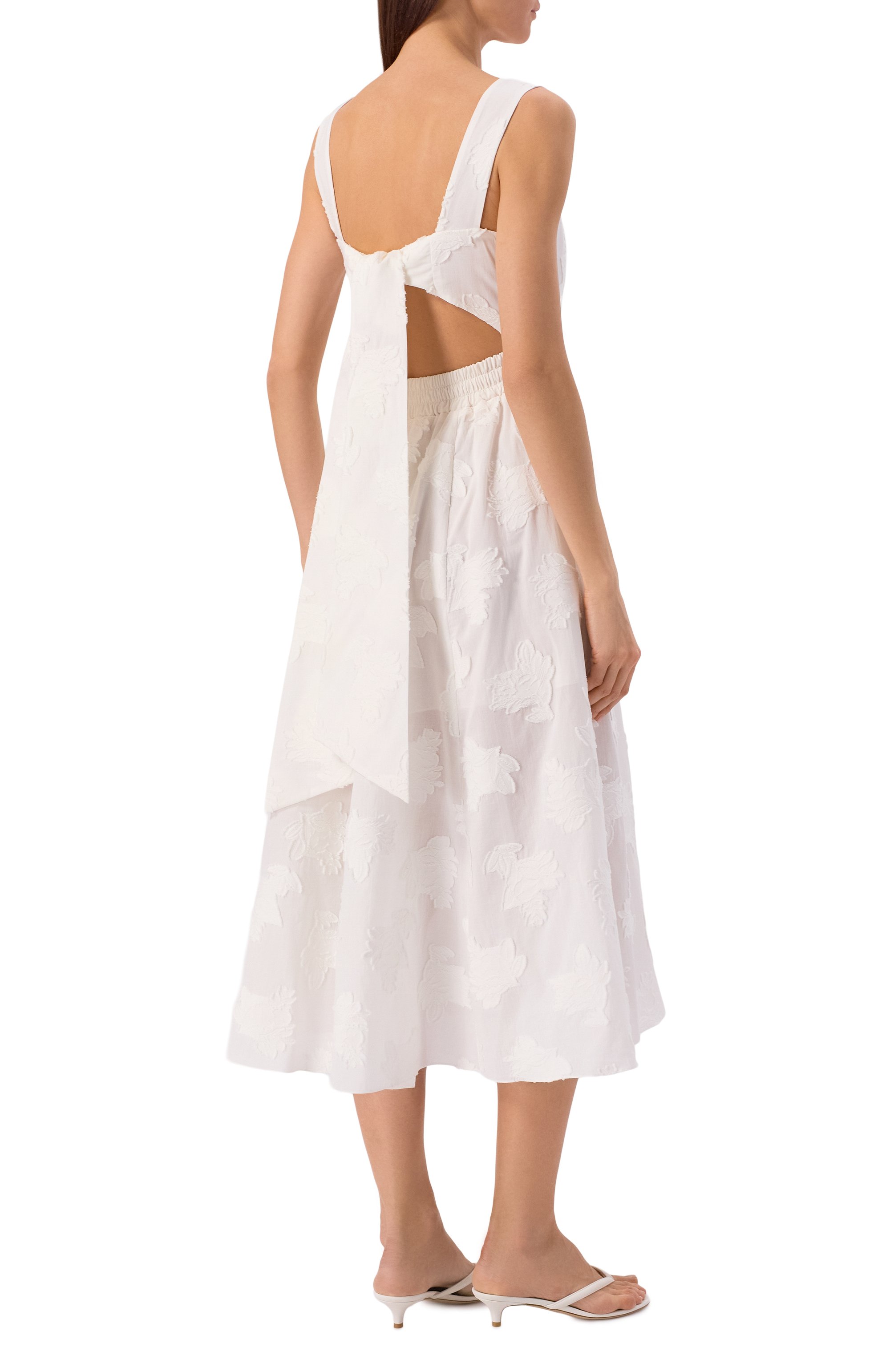 Хлопковое платье FREEAGE белого цвета по цене 78980 руб., арт. WS26.DR190.1010.101, фото 3 Хлопковое платье FREEAGE, арт. WS26.DR190.1010.101, фото 3