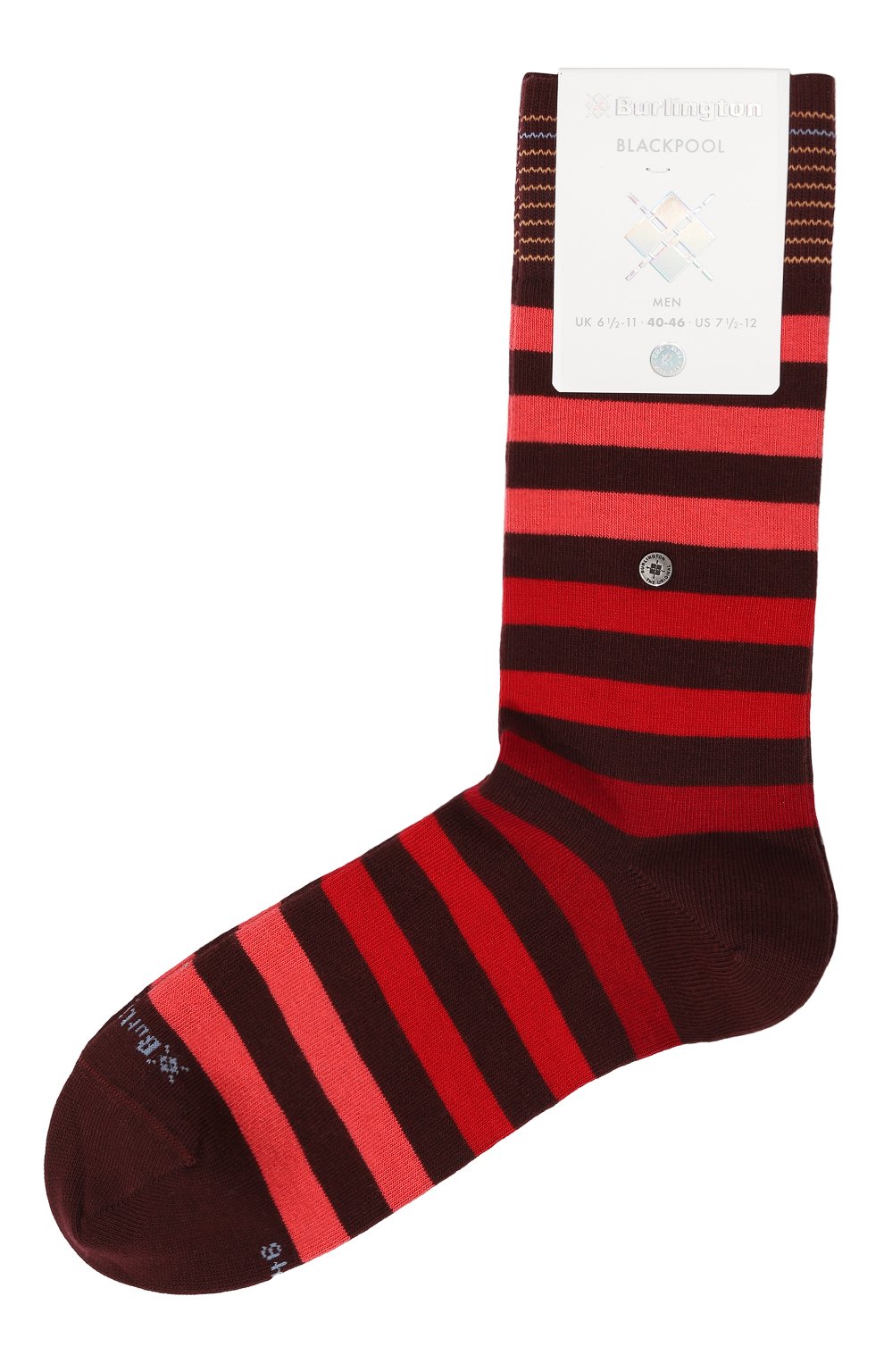 Хлопковые носки BURLINGTON красного цвета по цене 2050 руб., арт. 21083, фото 1 Хлопковые носки BURLINGTON, арт. 21083, фото 1