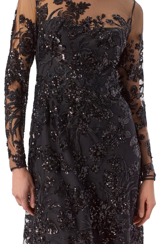 Платье с отделкой пайетками Zuhair Murad RDR26051/TUEM016 Чёрный  RDR26051/TUEM016 Фото 4