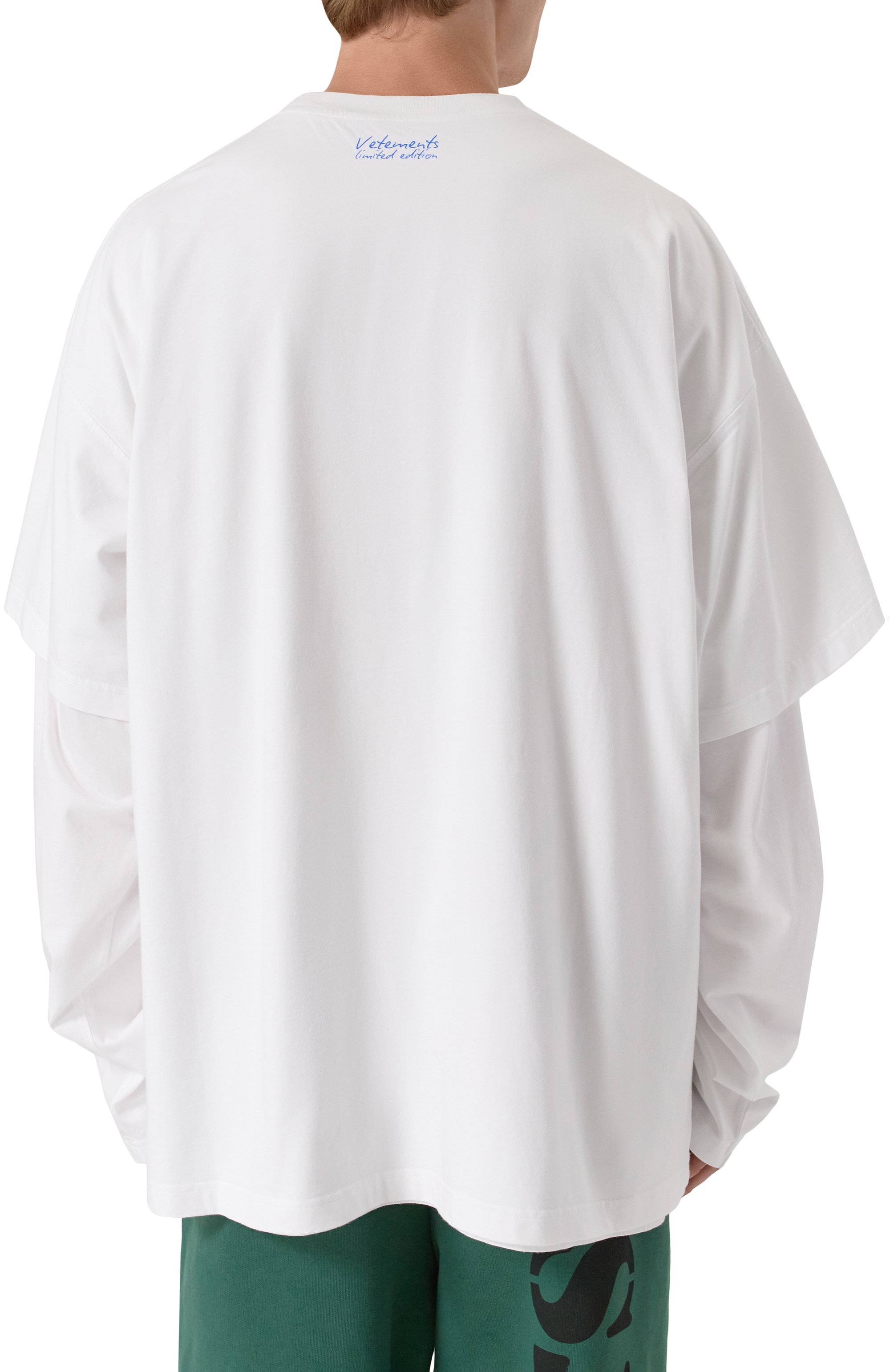 Хлопковый лонгслив VETEMENTS, арт. UA65LS220W/LIGHT JERSEY, фото 4