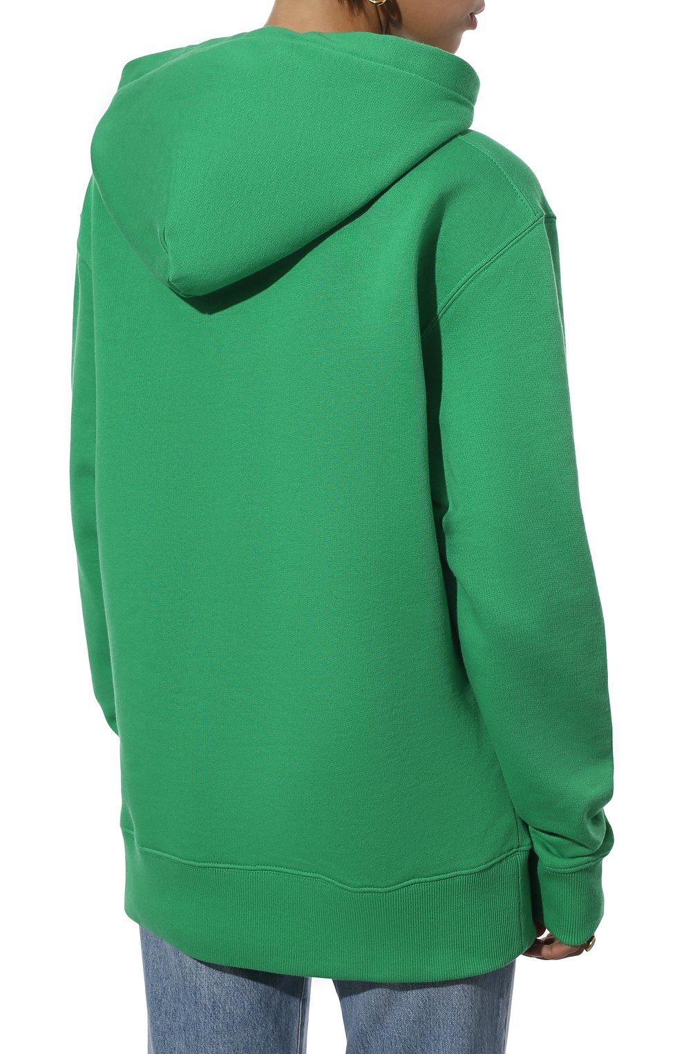 Хлопковое худи JW ANDERSON зеленого цвета по цене 36650 руб., арт. JW0027 PG0771, фото 4 Хлопковое худи JW ANDERSON, арт. JW0027 PG0771, фото 4