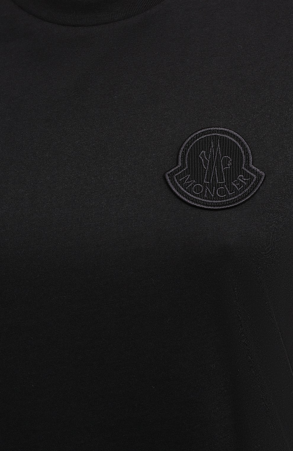Хлопковая футболка MONCLER черного цвета по цене 22400 руб., арт. F2-093-8C759-00-V8161, фото 5 Хлопковая футболка MONCLER, арт. F2-093-8C759-00-V8161, фото 5