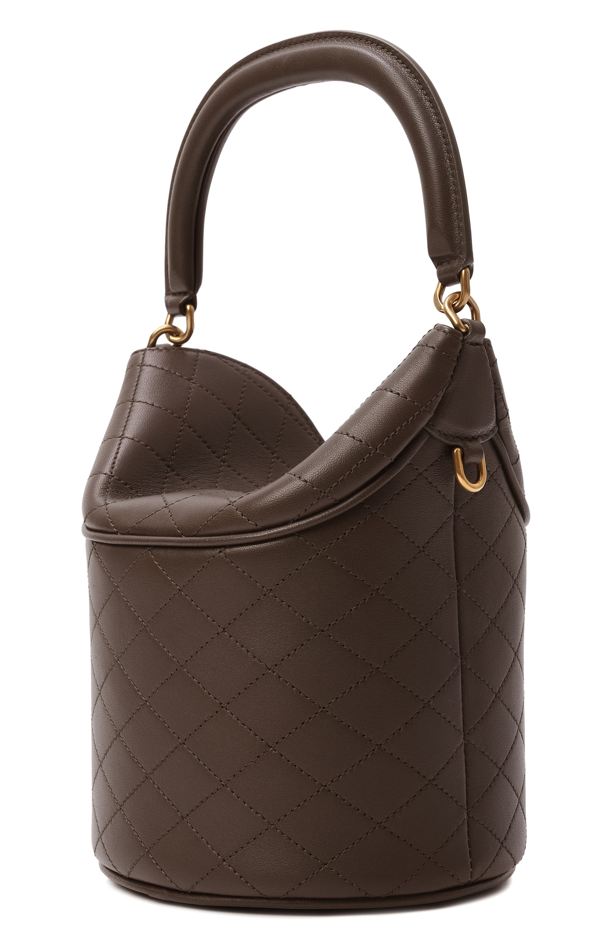 Сумка gaby SAINT LAURENT темно-коричневого цвета по цене 299500 руб., арт. 763961/1EL07, фото 4 Сумка gaby SAINT LAURENT, арт. 763961/1EL07, фото 4