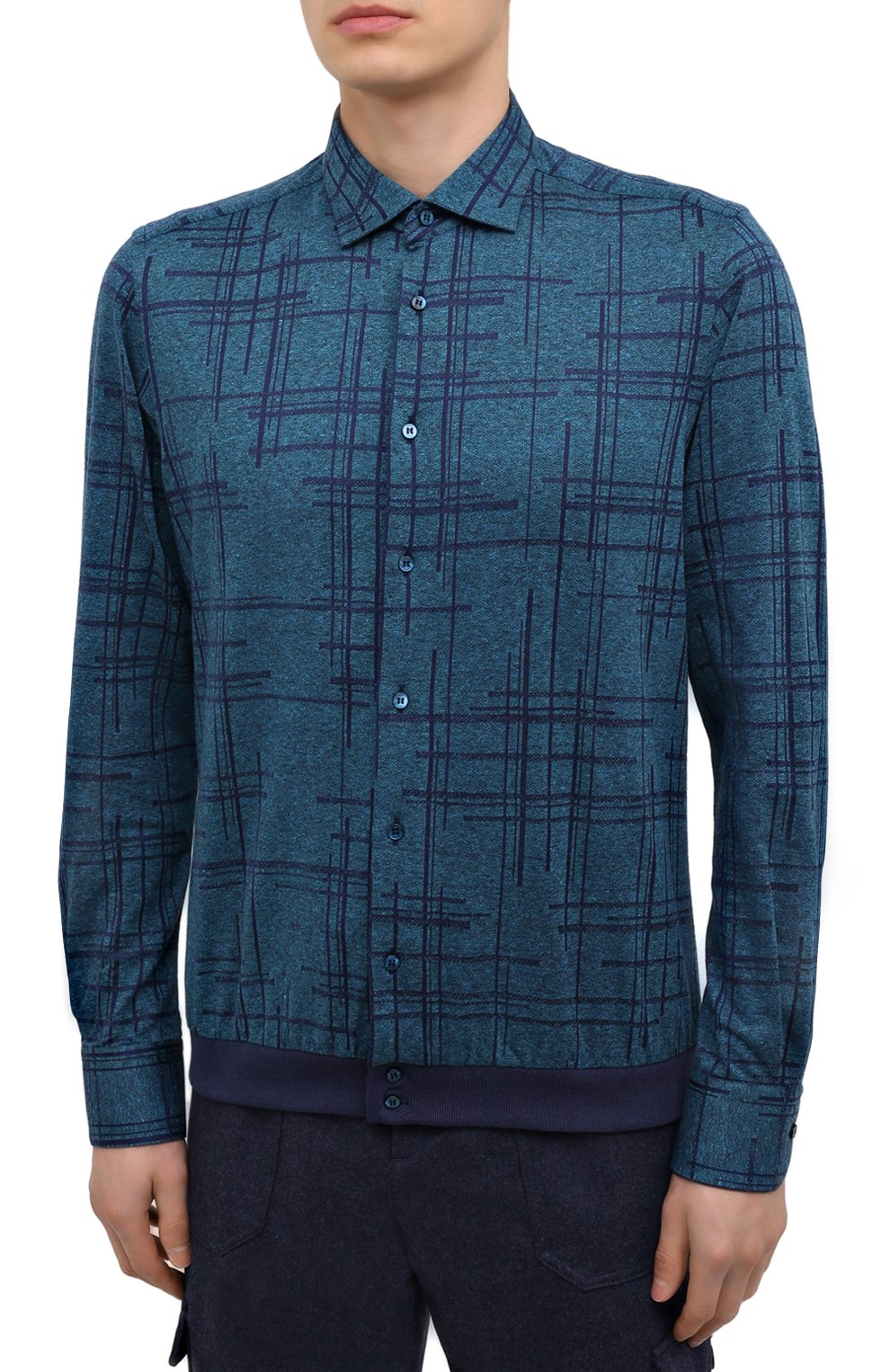 Хлопковая рубашка ZILLI SPORT, арт. MFU-56061-@/0006, фото 3