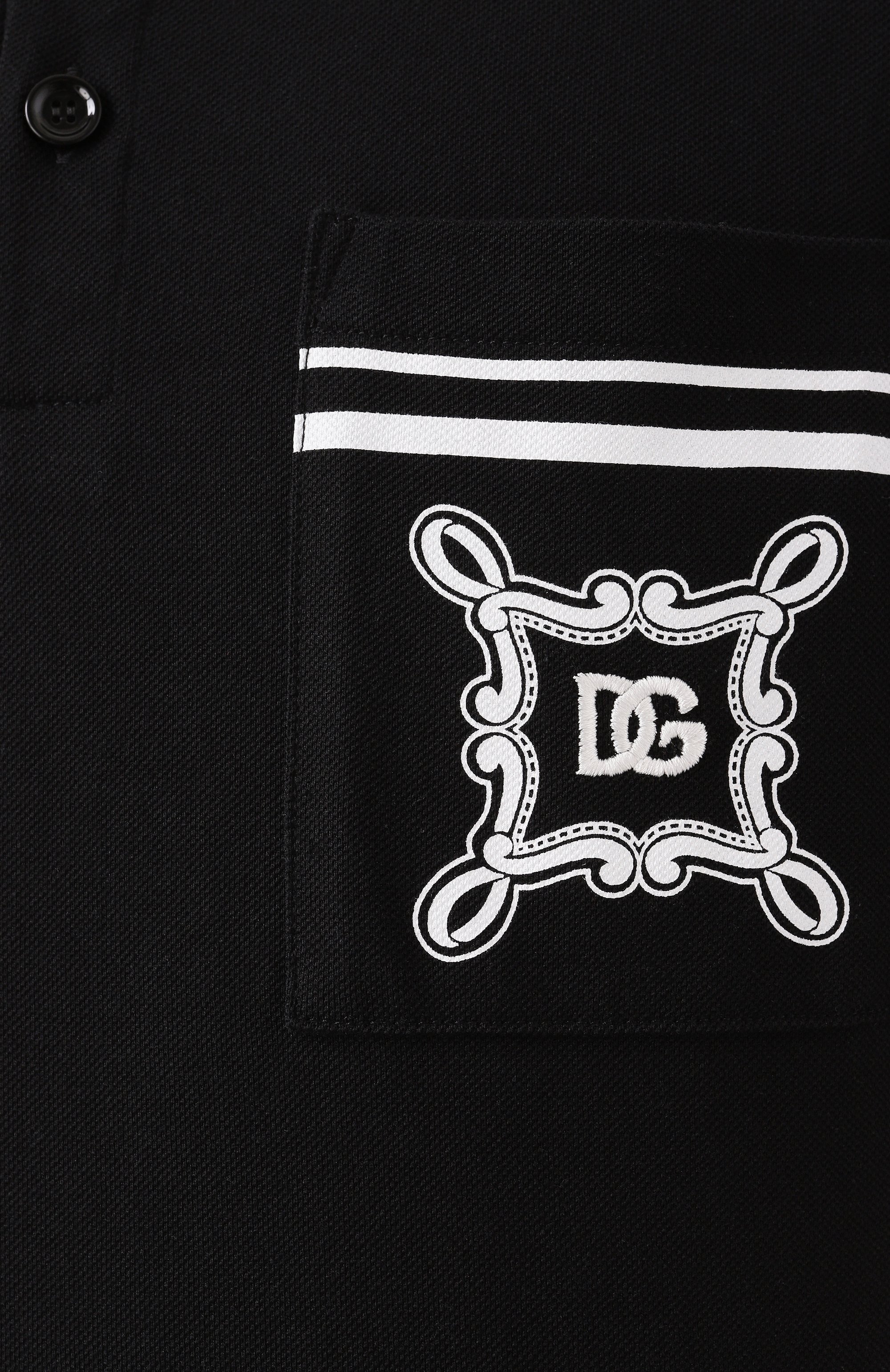 Хлопковое поло DOLCE & GABBANA черного цвета по цене 75300 руб., арт. G8SN2Z/G7N8M, фото 6 Хлопковое поло DOLCE & GABBANA, арт. G8SN2Z/G7N8M, фото 6