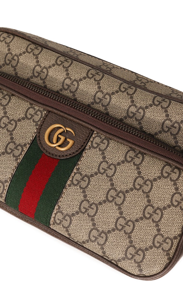 Мужская сумка ophidia GUCCI разноцветного цвета, арт. 723312/96IWT | Фото 3 (Материал: Текстиль, Экокожа; Ремень/цепочка: На ремешке; Драгоценные камни: Проставлено; Размер: small; Материал сплава: Проставлено)