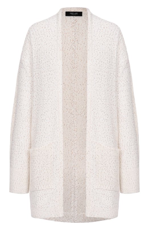 Кардиган с отделкой пайетками Freeage S26.CR109P.1889.100 Белый S26.CR109P.1889.100