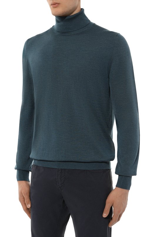 Водолазка из кашемира и шелка Svevo Зелёный, фото 3