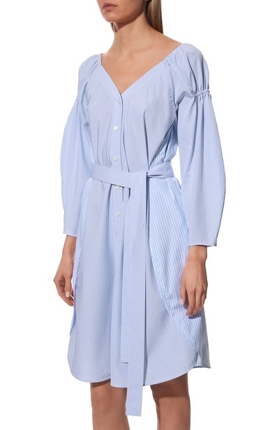 Хлопковое платье STELLA MCCARTNEY светло-голубого цвета по цене 113500 руб., арт. 604312/STA26, фото 3 Хлопковое платье STELLA MCCARTNEY, арт. 604312/STA26, фото 3