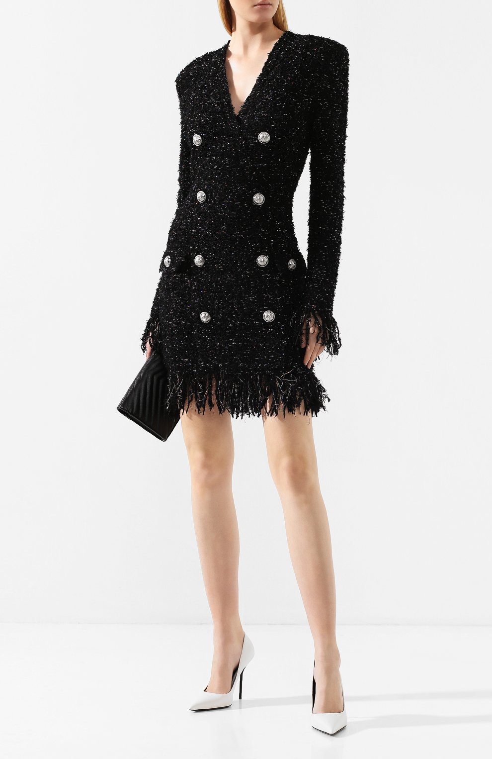 Платье BALMAIN черного цвета по цене 358000 руб., арт. SF26261/K499, фото 2 Платье BALMAIN, арт. SF26261/K499, фото 2