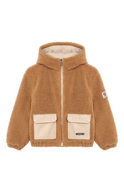 Мужская утепленная куртка из экомеха MOSCHINO, арт. HUS05R/LIA00