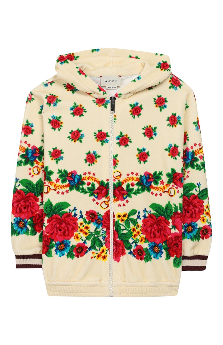 Детский хлопковая толстовка GUCCI разноцветного цвета, арт. 604339/XJB87 | Фото 1 (Кросс-КТ НВ: Толстовки; Материа�л внешний: Хлопок; Нос: Не проставлено; Ростовка одежда: 12 мес | 80 см, 18 мес | 86 см, 3 года | 98 см, 24 мес | 92 см, 36 мес | 98 см)