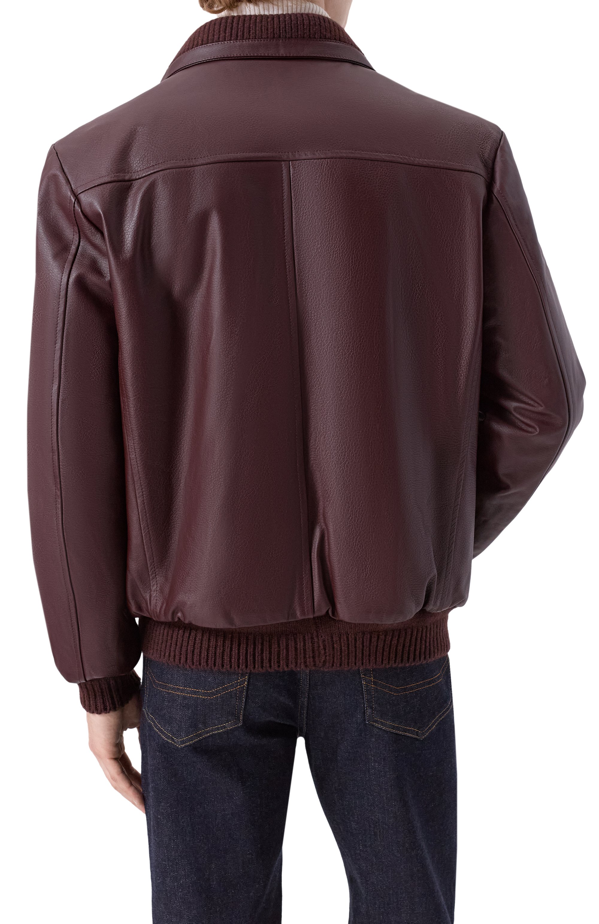 Кожаный бомбер KITON, арт. UW2239V0411H16, фото 4