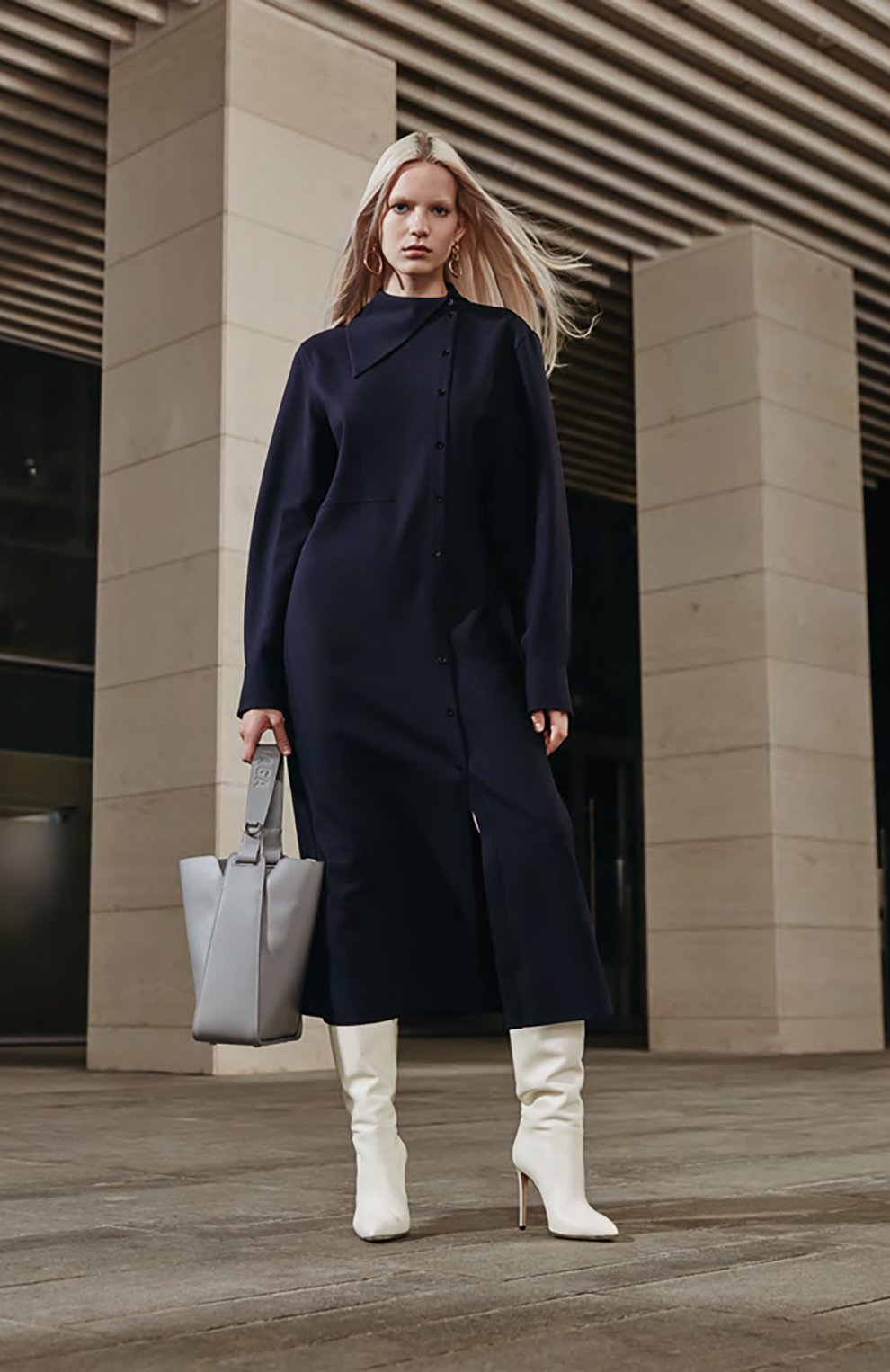 Шерстяное платье JIL SANDER, арт. JSPT503205-WT201800, фото 6