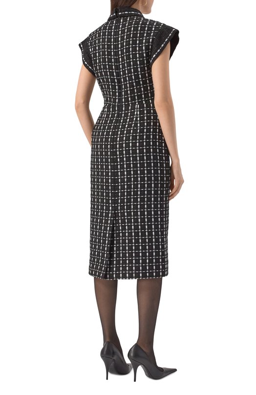 Твидовое платье Elie Saab D0769NP25/TW007 Чёрно-белый  D0769NP25/TW007 Фото 4