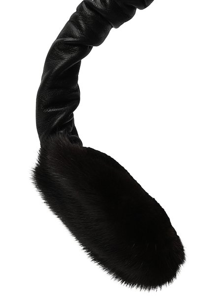 Наушники с отделкой из меха норки FURLAND черного цвета по цене 59000 руб., арт. 0022802110085300000, фото 3 Наушники с отделкой из меха норки FURLAND, арт. 0022802110085300000, фото 3