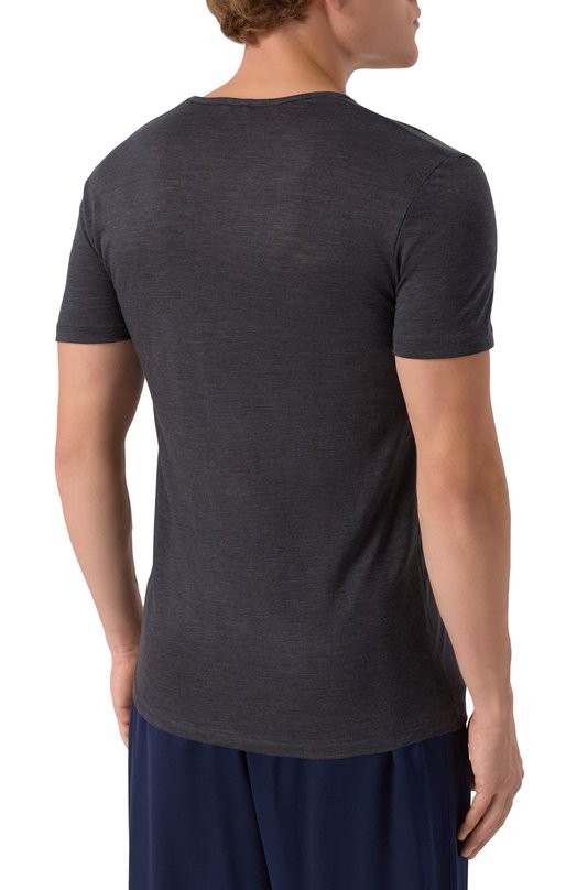 Футболка из шерсти и шелка Zimmerli 710-1450 Серый  710-1450 Фото 4