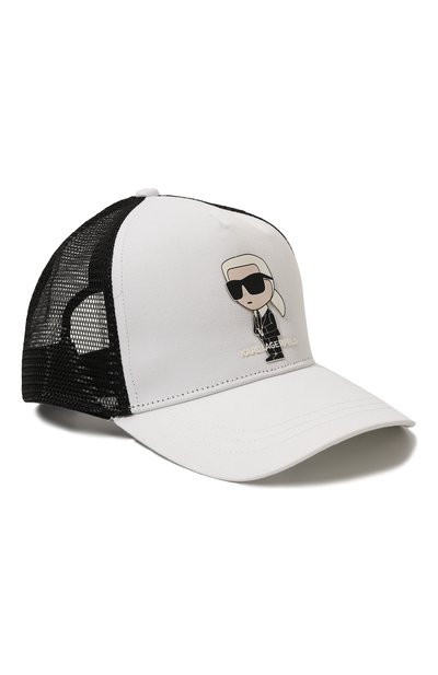 Хлопковая бейсболка KARL LAGERFELD KIDS, арт. Z30175