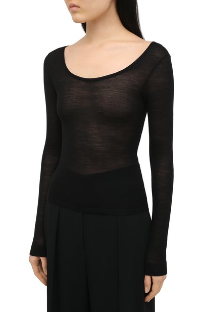 Шерстяной пуловер NANUSHKA, арт. BETH_BLACK_SUPER FINE MERIN0 KNIT, фото 3