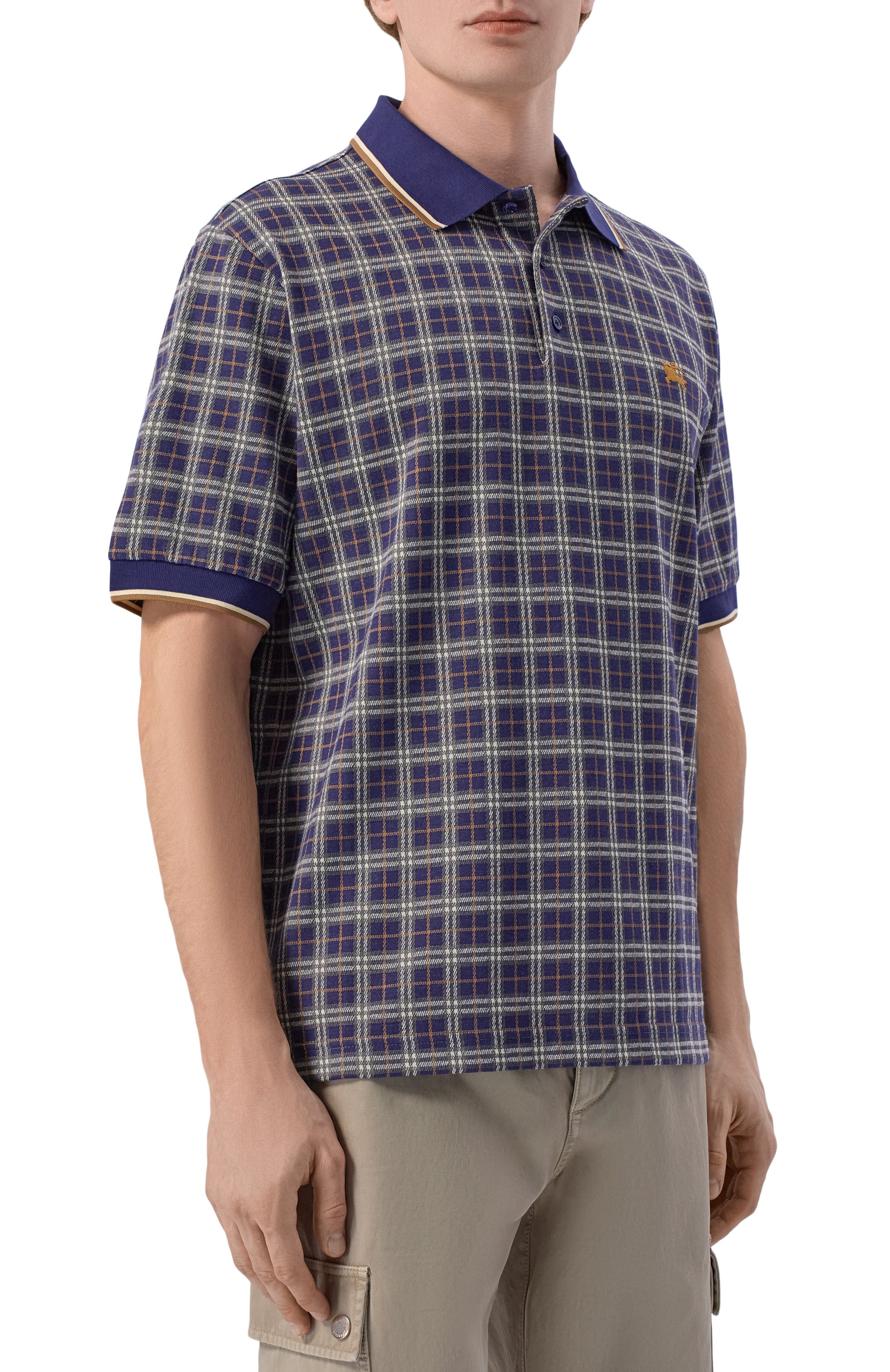 Поло из вискозы и хлопка BURBERRY, арт. 8119562, фото 3