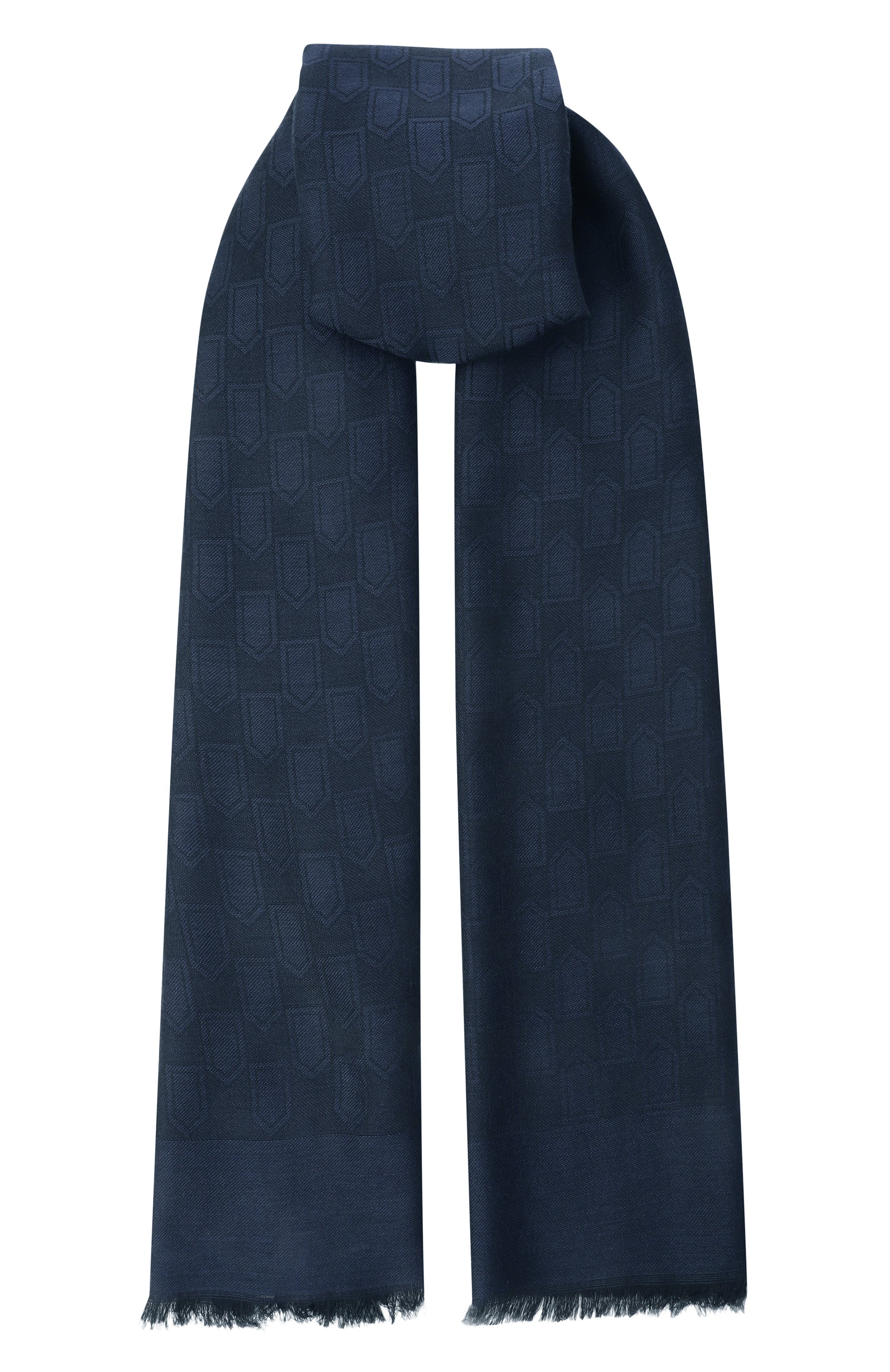 Шарф из шерсти и хлопка CANALI темно-синего цвета по цене 27900 руб., арт. 06/TF00319, фото 1 Шарф из шерсти и хлопка CANALI, арт. 06/TF00319, фото 1