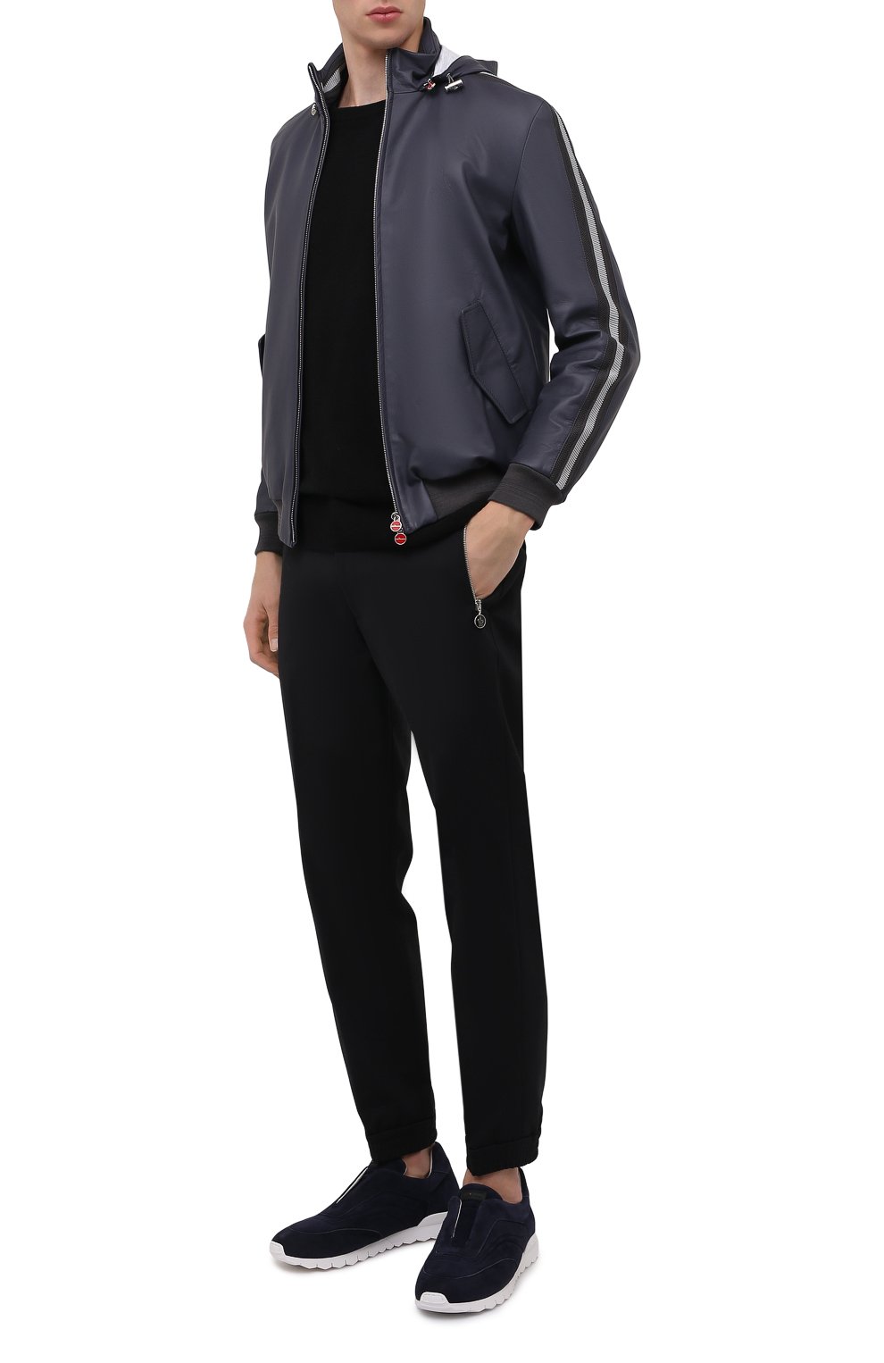 Кожаный бомбер KITON, арт. UW1100V0825A, фото 2