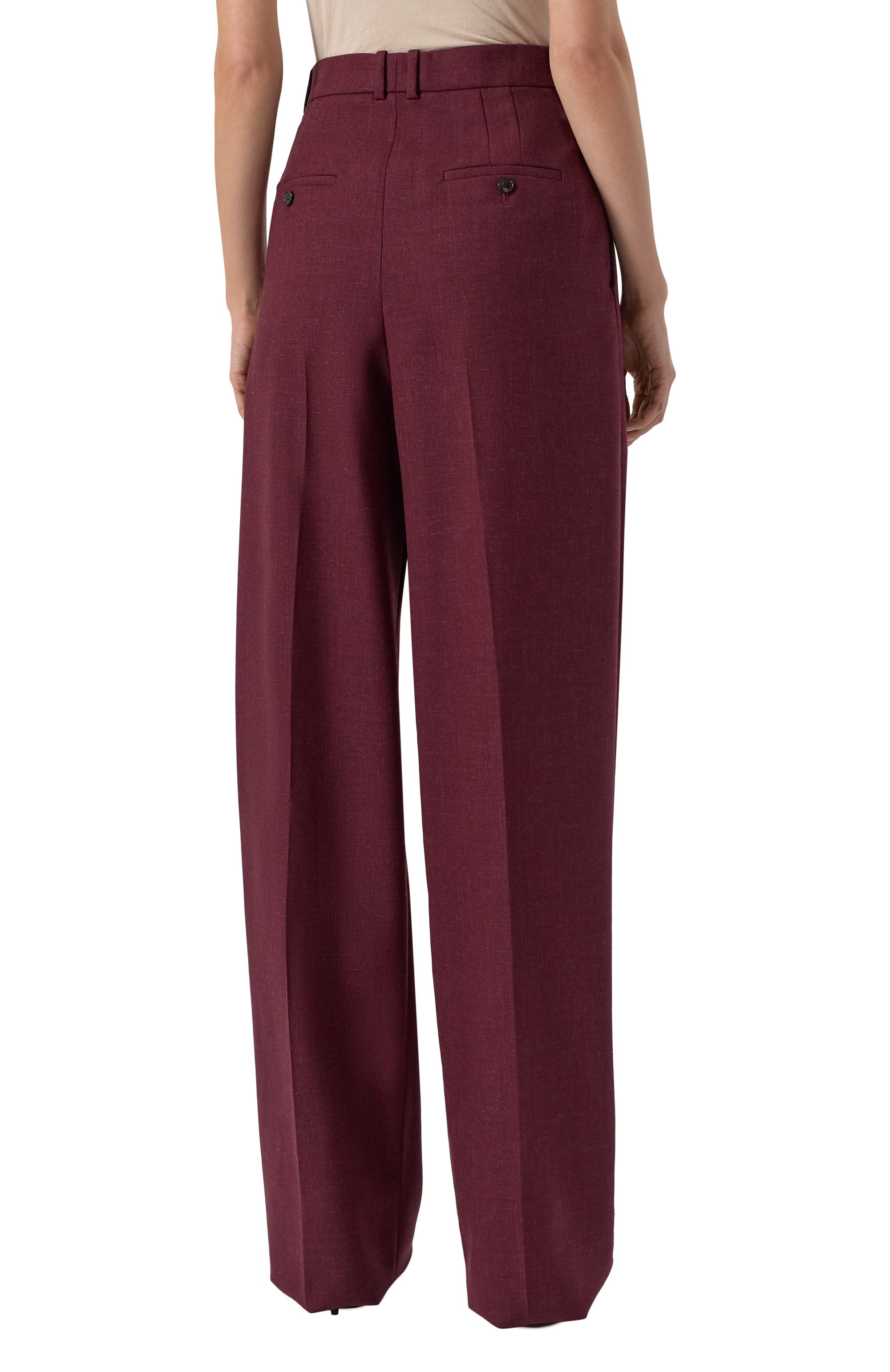 Шерстяные брюки SAINT LAURENT, арт. 824389/Y5K32, фото 4