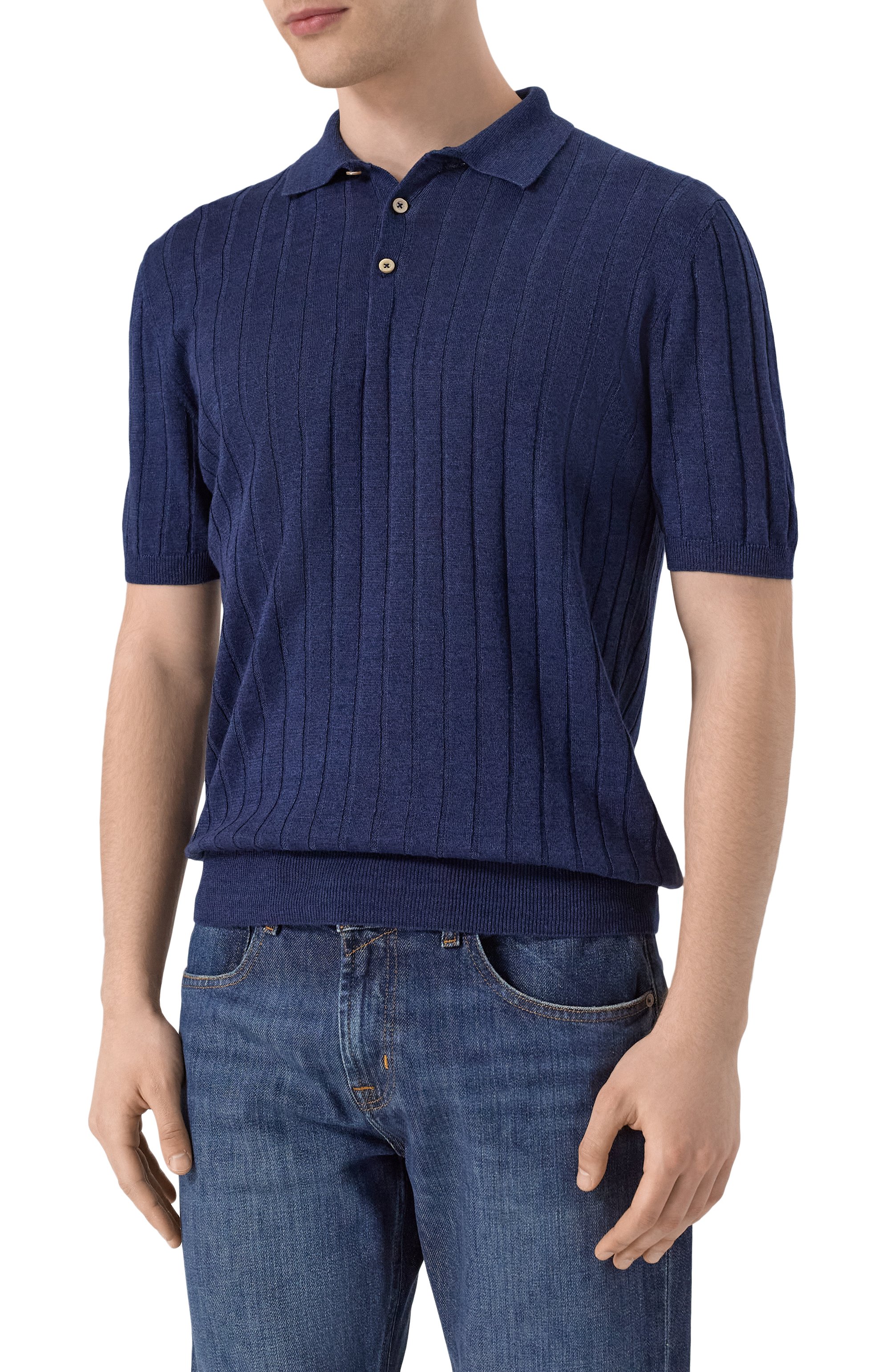 Поло изо льна и хлопка BOGLIOLI, арт. 91303/SB5808, фото 3