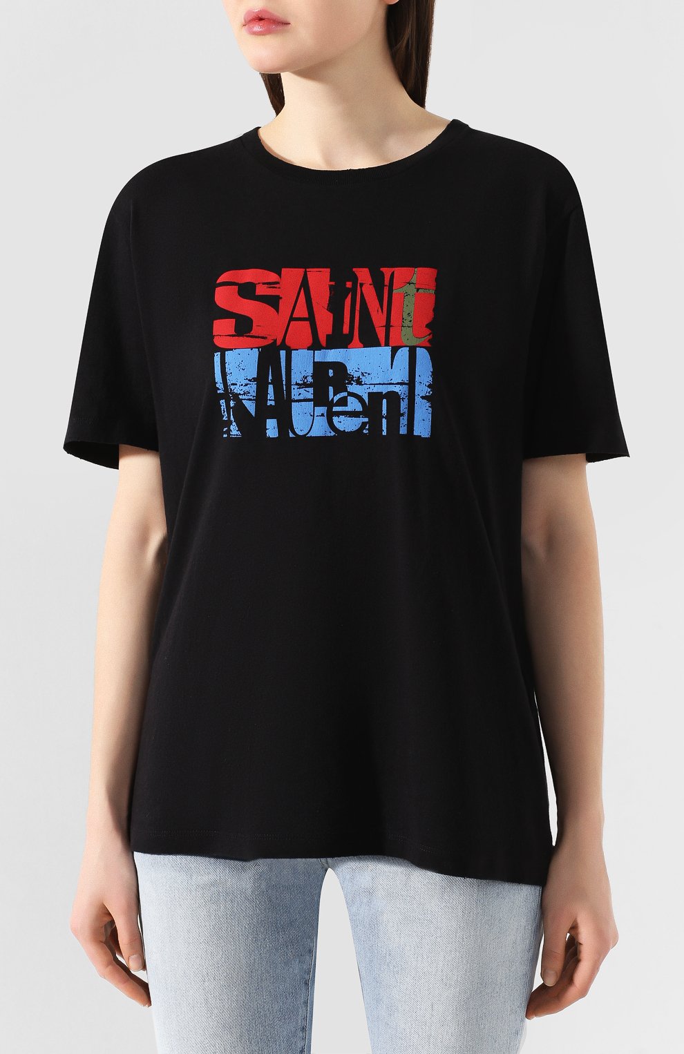 Хлопковая футболка SAINT LAURENT, арт. 614279/YBRW2, фото 3