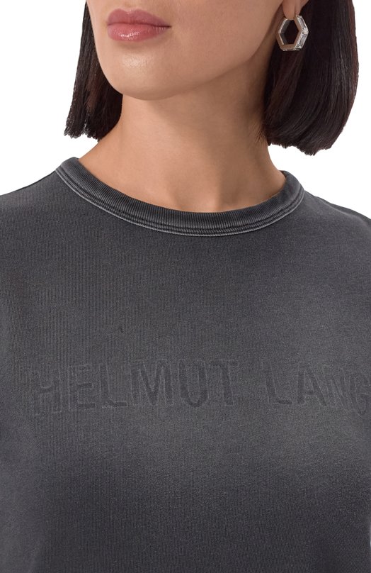 Хлопковая футболка Helmut Lang P05HW508 Серый  P05HW508 Фото 5