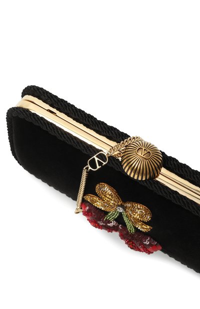 Клатч carry secrets VALENTINO черного цвета по цене 493500 руб., арт. 7W2B0S02/CEX, фото 3 Клатч carry secrets VALENTINO, арт. 7W2B0S02/CEX, фото 3