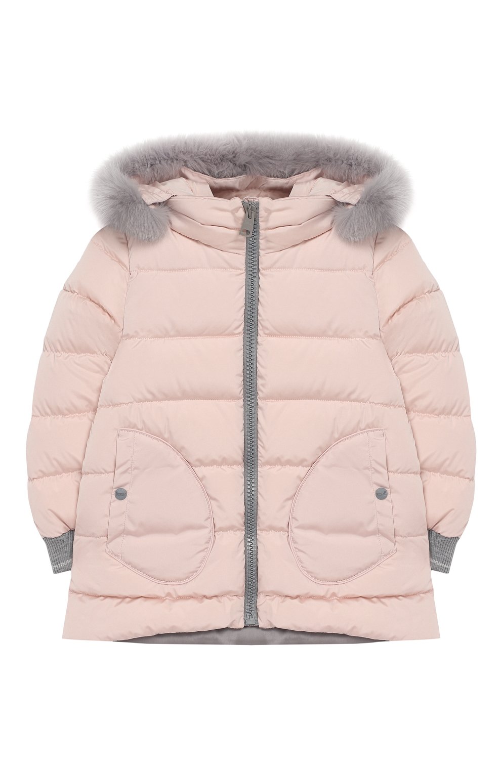 Куртка на молнии с меховой отделкой на капюшоне HERNO, арт. PI0059G/19510/4A-8A, фото 1