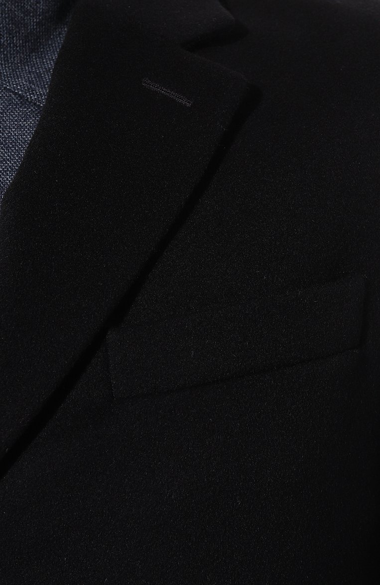 Мужской шерстяное пальто BOSS темно-синего цвета, арт. 50502327 | Фото 5 (Материал внешний: Шерсть; Рукава: Длинные; Длина (верхняя одежда): До середины бедра; Материал сплава: Проставлено; Драгоценные камни: Проставлено; Материал подклада: Вискоза; Мужское Кросс-КТ: пальто-верхняя одежда; Стили: Кэжуэл)