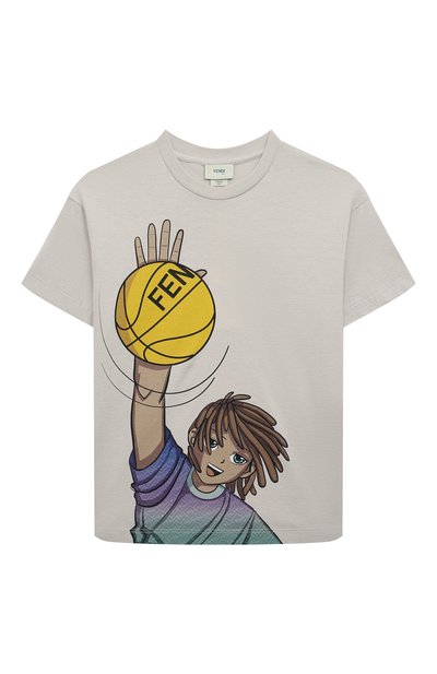 Хлопковая футболка FENDI, арт. JMI446/7AJ