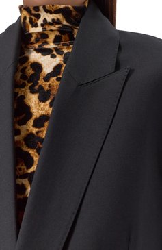 Женский жакет BALENCIAGA черного цвета, арт. 814411/TKT28 | Фото 5 (Рукава: Длинные; Женское Кросс-КТ: Жакет-одежда; Длина (для топов): Удлиненные; Стили: Гранж; Материал внешний: Шерсть, Синтетический материал; 1-2-бортные: Однобортные)