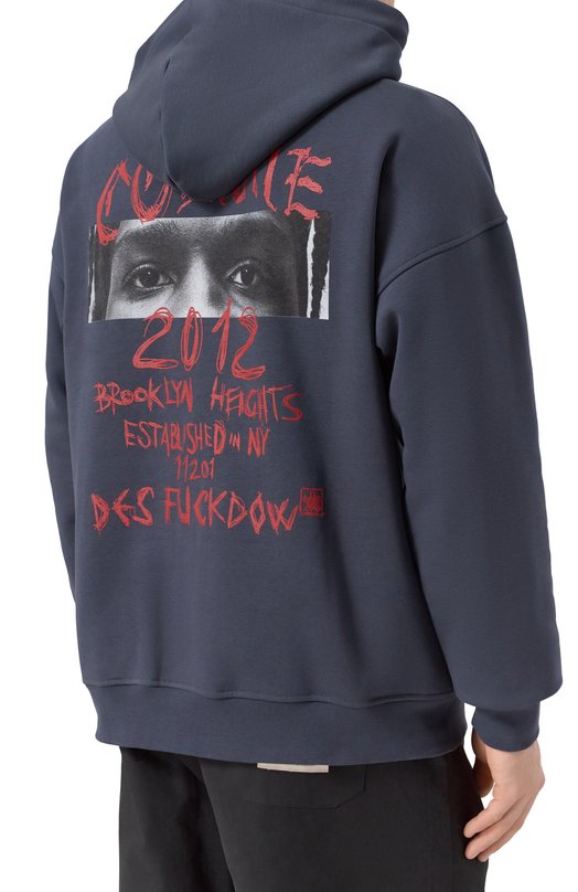 Хлопковое худи Comme des Fuckdown CFABM01807 Серый  CFABM01807 Фото 4