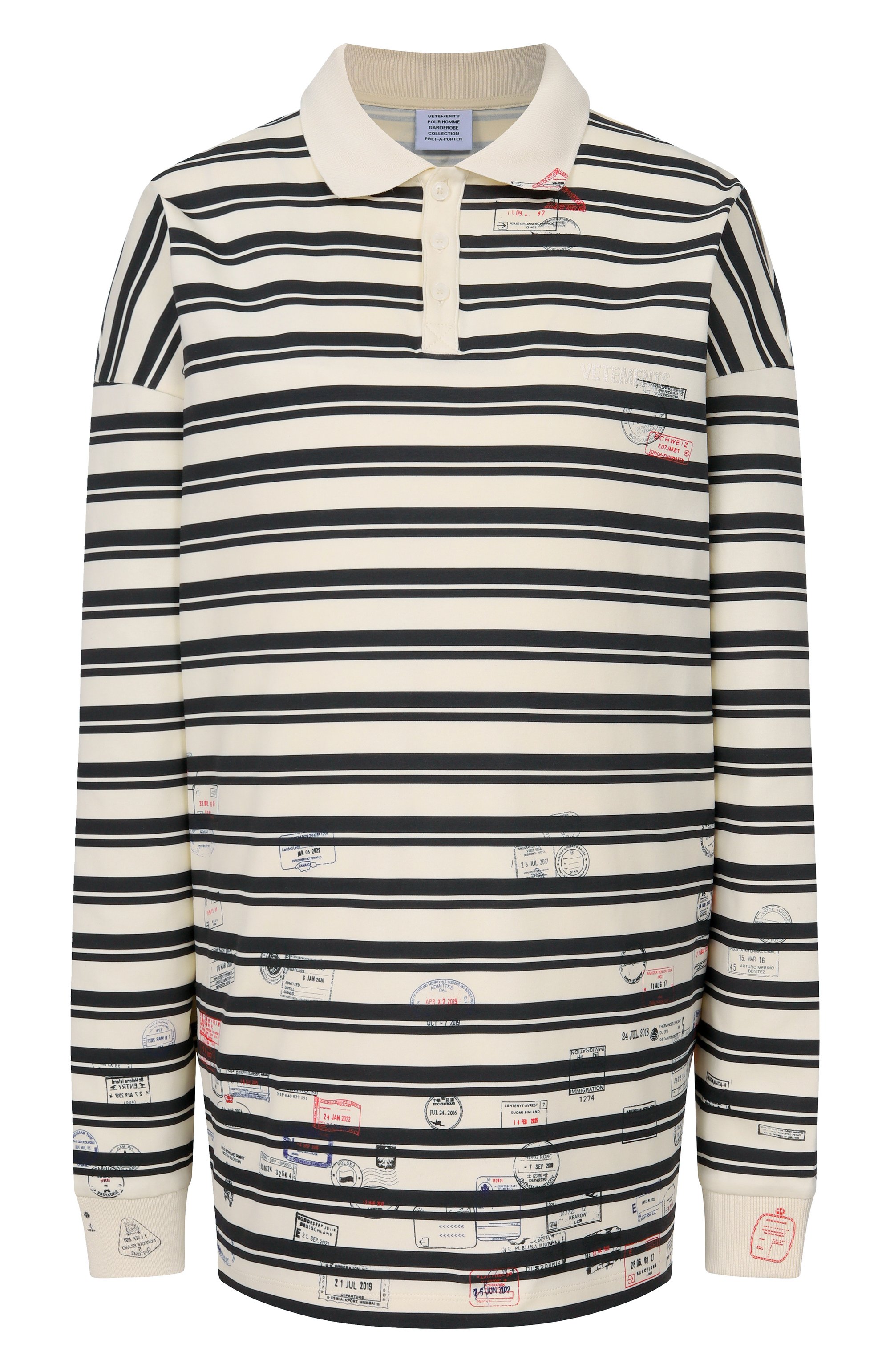 Хлопковое поло VETEMENTS, арт. ME76P0231WB/26430 JERSEY, фото 1