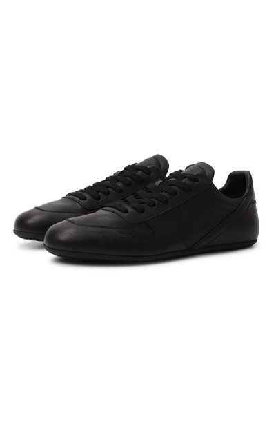 Мужские кожаные кеды minimal RICK OWENS, арт. RU01F2889/LBHX