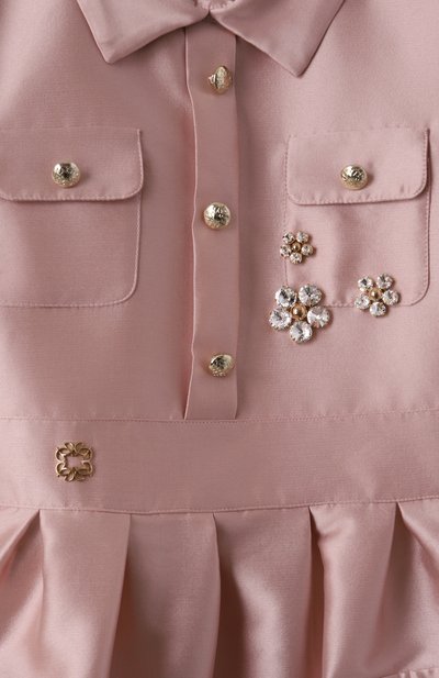 Атласное платье ELIE SAAB JUNIOR темно-розового цвета по цене 68400 руб., арт. EFAB054 TS0807, фото 3 Атласное платье ELIE SAAB JUNIOR, арт. EFAB054 TS0807, фото 3