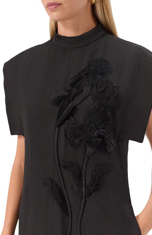 Платье из вискозы и шелка Jil Sander J03CT0468/J65005 Чёрный  J03CT0468/J65005 Фото 5