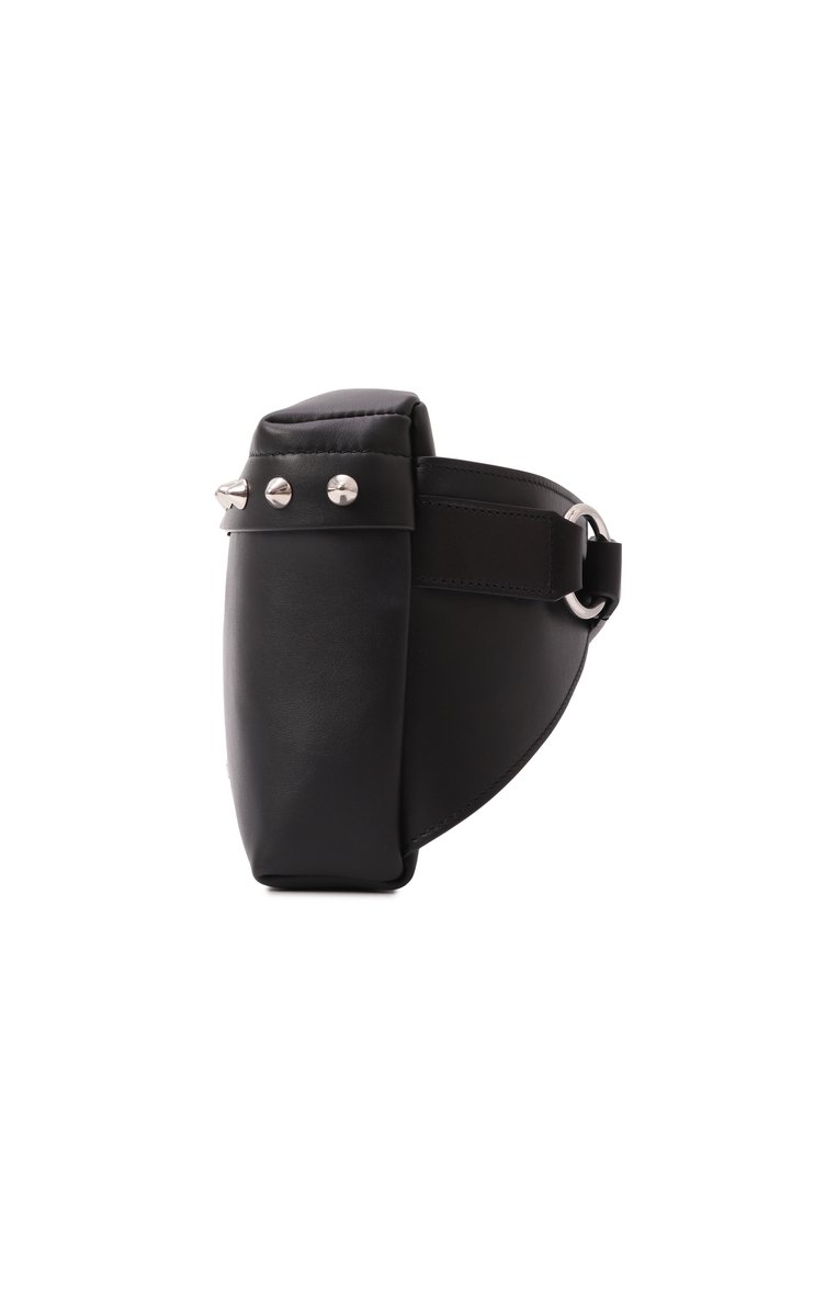 Мужская поясная сумка allover studs DSQUARED2 черного цвета, арт. BBM0075/01500001 | Фото 4 (Случай: Повседневный; Ремень/цепочка: На ремешке; Драгоценные камни: Проставлено; Размер: small; Материал: Натуральная кожа; Материал сплава: Проставлено)