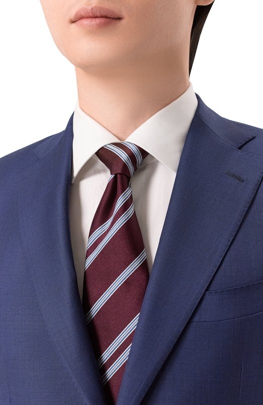 Шелковый галстук Brioni 061D00/PD485 Бордовый  061D00/PD485 Фото 2