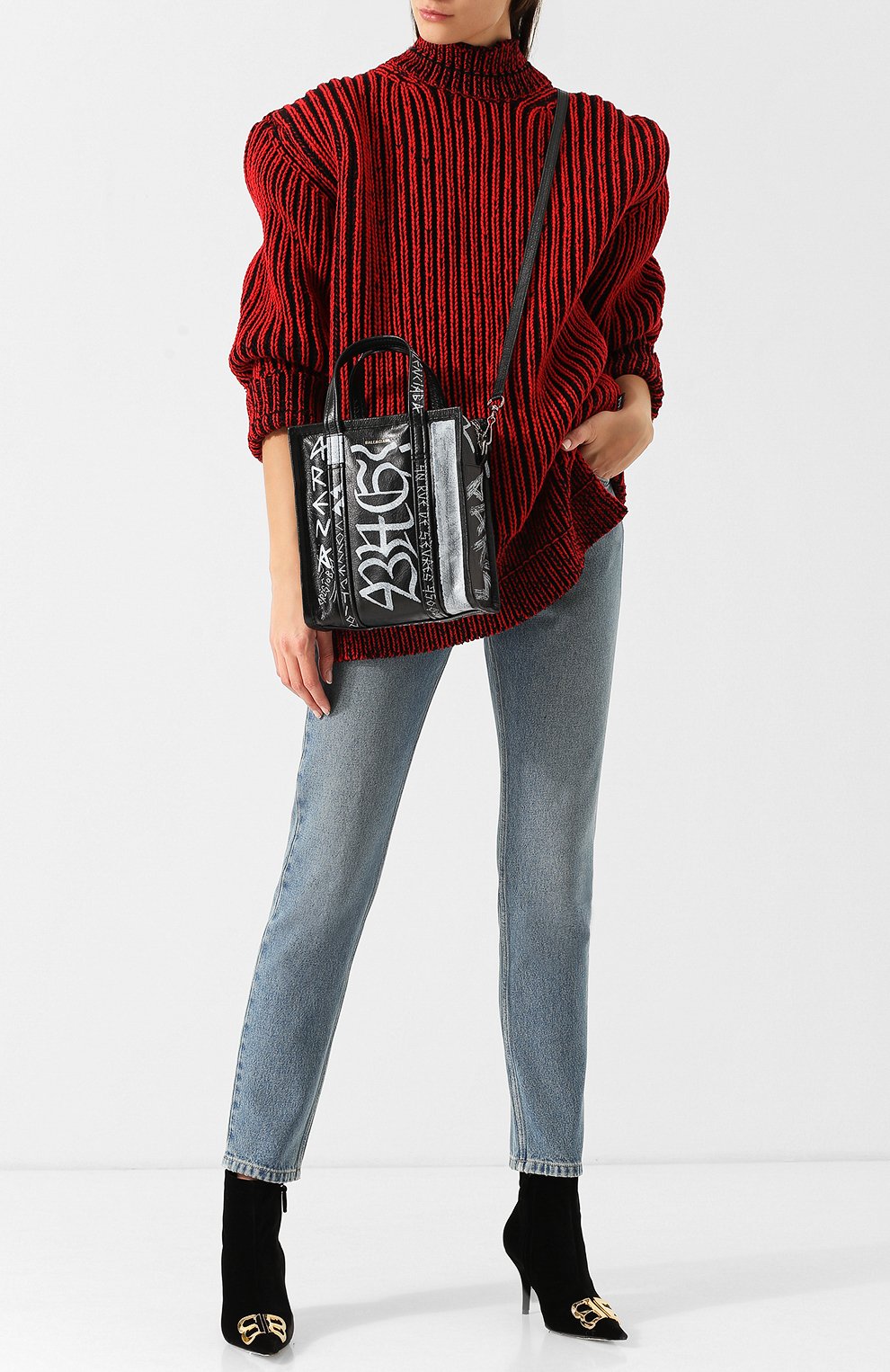 Сумка graffiti bazar shopper xs BALENCIAGA, арт. 513989/0FE0N, фото 2