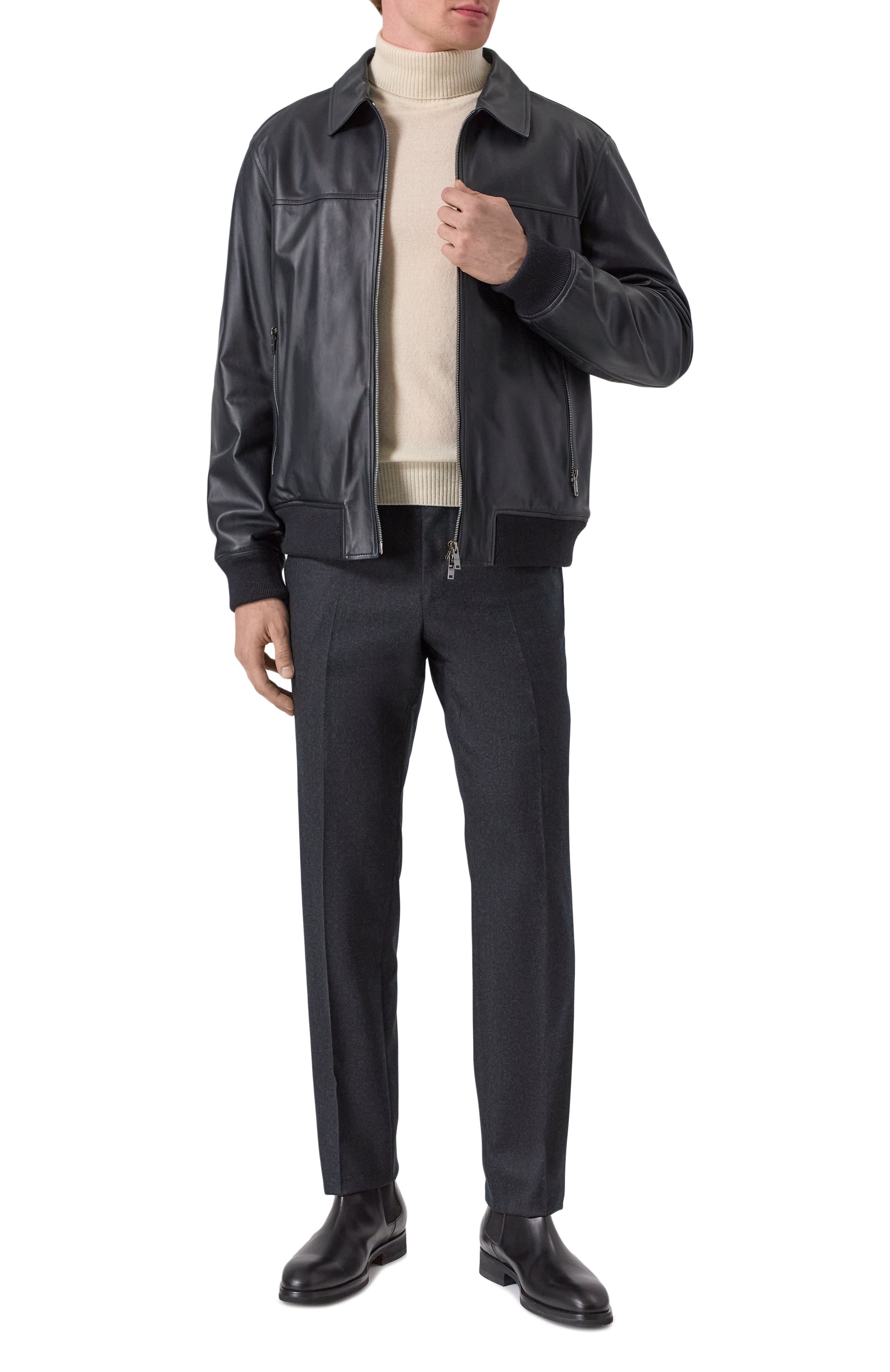 Кожаный бомбер MVST, арт. 53398, фото 2