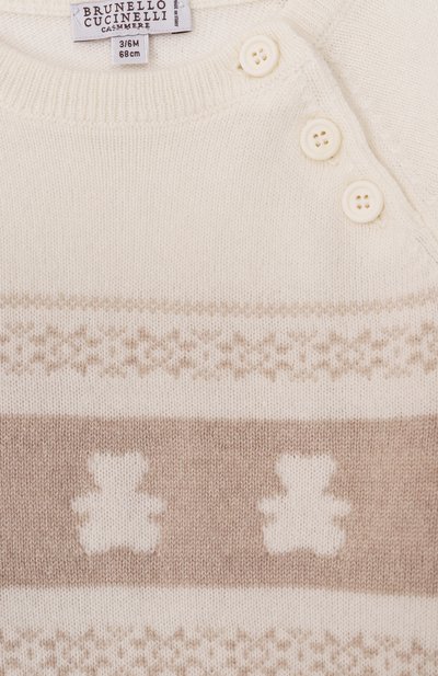Кашемировый пуловер BRUNELLO CUCINELLI белого цвета по цене 57850 руб., арт. B22M0300R, фото 3 Кашемировый пуловер BRUNELLO CUCINELLI, арт. B22M0300R, фото 3