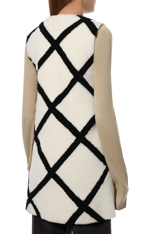 Жилет из овчины Valentino SF3FCA596CF Чёрно-белый  SF3FCA596CF Фото 4