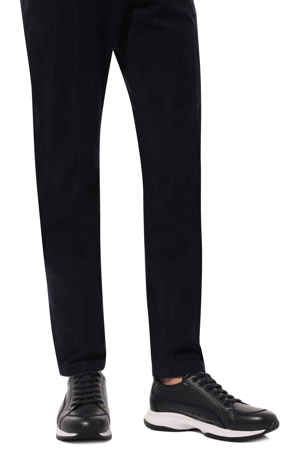 Кожаные кроссовки GIORGIO ARMANI темно-синего цвета по цене 85350 руб., арт. X2X180/XN914, фото 3 Кожаные кроссовки GIORGIO ARMANI, арт. X2X180/XN914, фото 3