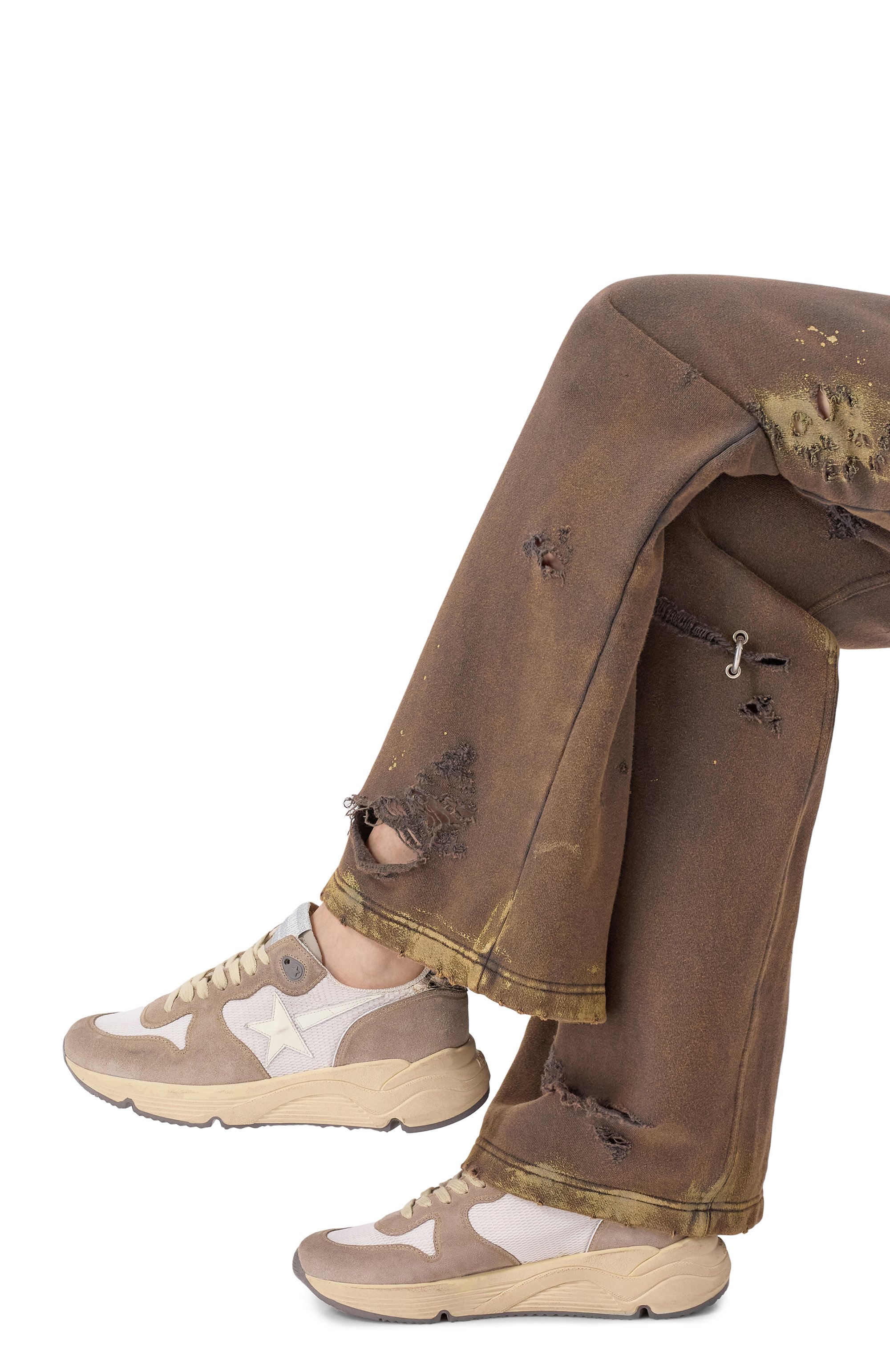 Комбинированные кроссовки running sole GOLDEN GOOSE DELUXE BRAND, арт. GWF00126.F007514, фото 2